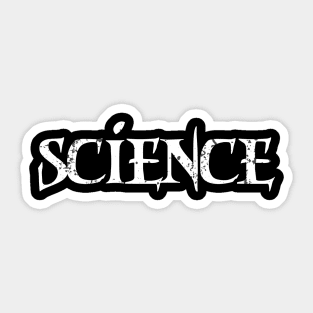 Science lettering white texte Sticker